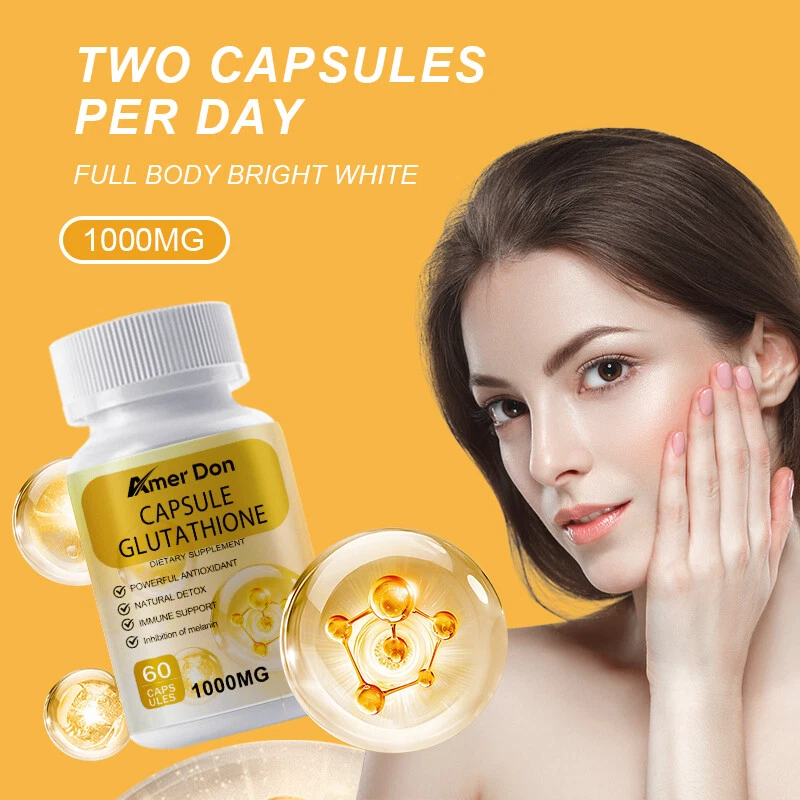 Glutathione Collagen Glow Capsules Collagen Anti-aging Skin Formula 60 Tablets - Product Image