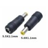 Laptop DC Tip Converter 5.5 x 2.1mm Female to 5.0 x 1.1mm Male for Power Adapters