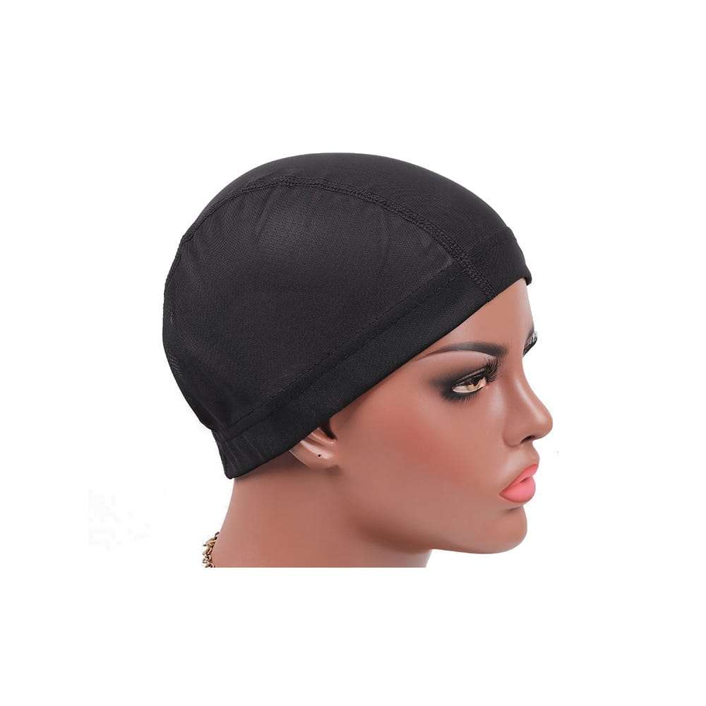 Breathable Black Mesh Dome Wig Cap for Secure, Comfortable Wig Making