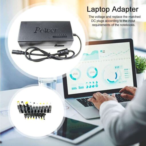 Universal 96W Laptop Charger with 18 Tips for Most Devices, Adjustable Voltage 12V-24V - Image 2