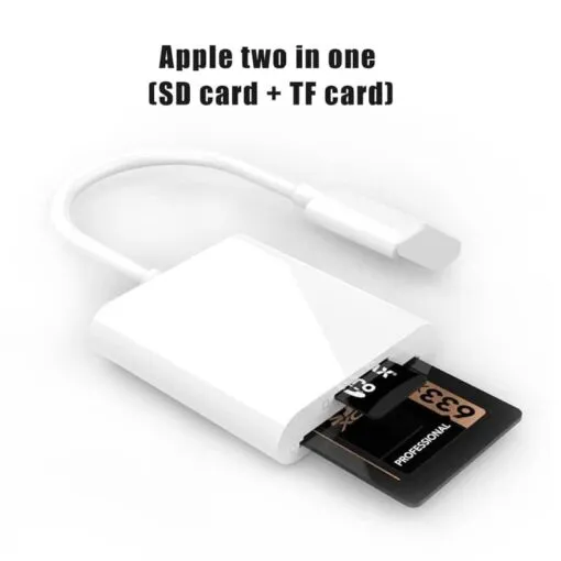 8-Pin iPhone 13/12 SD & TF Card Reader: Access Photos, Videos, & Files on Your iOS Device - Image 6