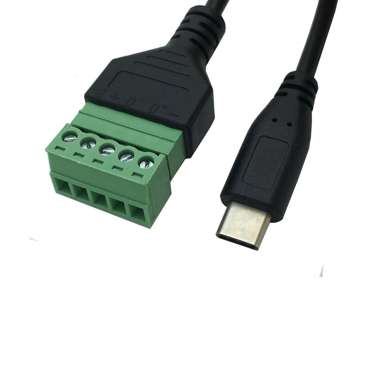 Solderless USB-C to 5 Pin Terminal Adapter Cable for Easy Connection, 30cm Length