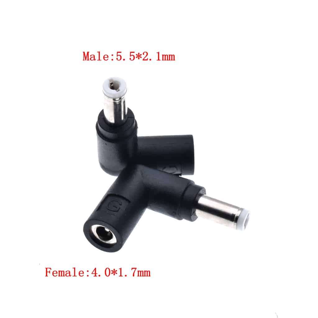 Laptop DC Tip Converter for Charging with 4.0x1.7mm Female to 5.5x2.1mm Male Connector