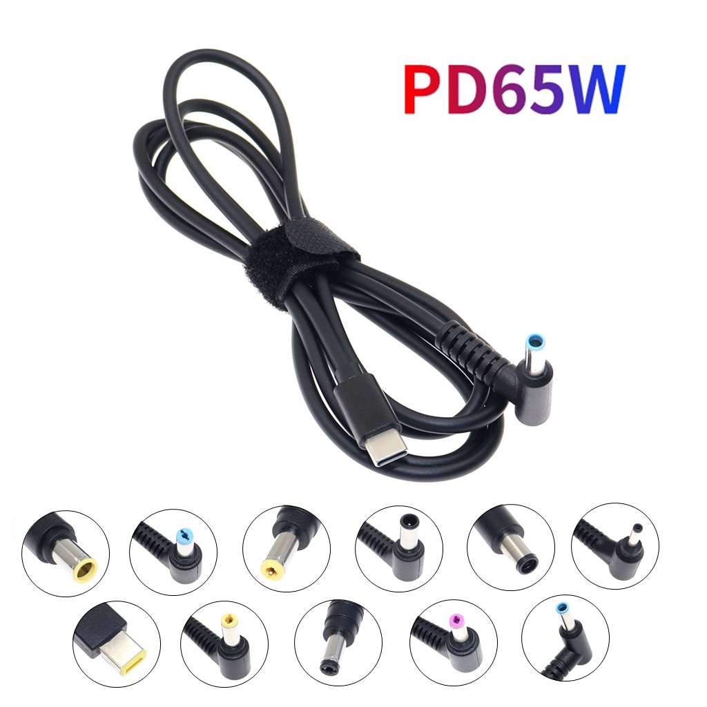 USB Type C PD Charging Cable Cord Dc Power Adapter Jack Converter to 13  Plugs Male for Lenovo Asus Dell HP Laptop Charger - NILGIRI STORES