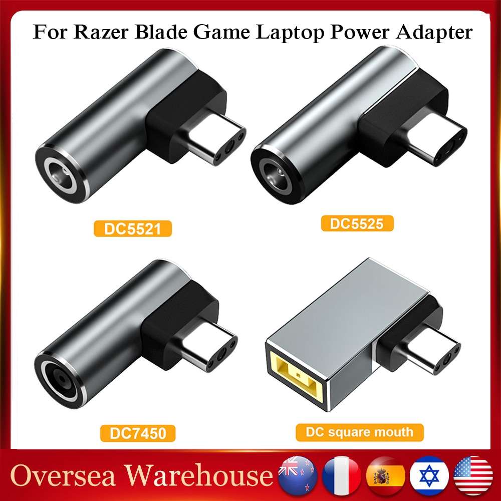 Universal Laptop Power Adapter for Razer Blade Gaming Laptops with DC5521/DC5525/DC7450 Connectors