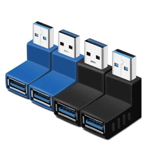 USB 3.0 Right Angle Adapter: Extend & Rotate Connections for Laptops & PCs