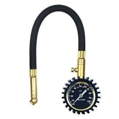 Accurate 0-100 PSI Tire Pressure Gauge with Large Dial for Heavy Duty Vehicles and More