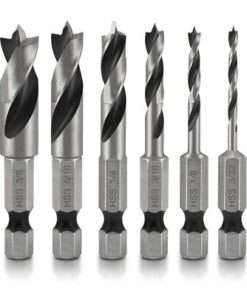 Alternative view of Brad Point Stubby Drill Bits: 6-Piece Set for Precise Drilling in Wood with Hand or Power Drills