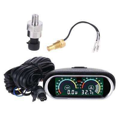 Universal 12V/24V Car Gauge Set: Water Temp, Oil Temp, Oil Pressure, Tachometer