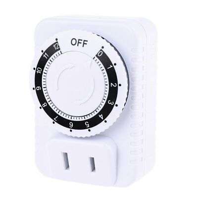 12-Hour Mechanical Plug Timer Socket for Home Appliance Control - 110V AC