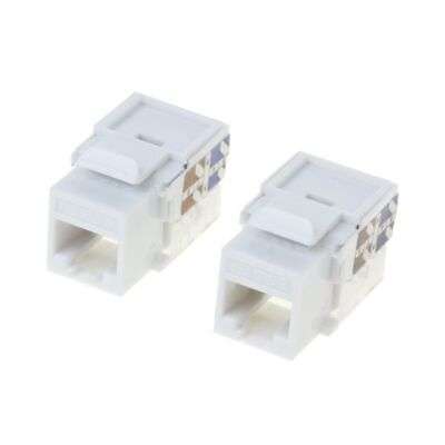 Slim Profile CAT5e RJ45 Keystone Jack for Ethernet Wall Connections