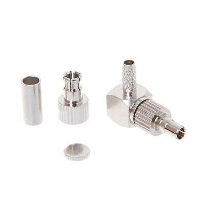 2-in-1 TS9/CRC9 Male Right Angle RF Connector Coaxial Adapter for RG174/178/316 Cable