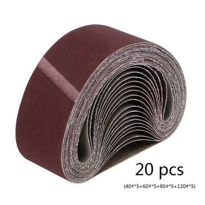 20 Pack 535x75mm Aluminum Oxide Sanding Belts for Woodworking, Metalworking, and More