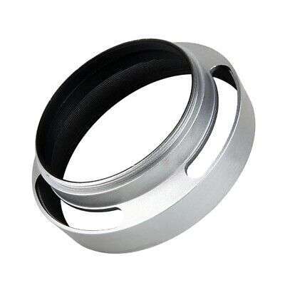 Portable Hollow Camera Bevel Lens Hood Shade - Silver - Protects Your Lens from Glare and Stray Light