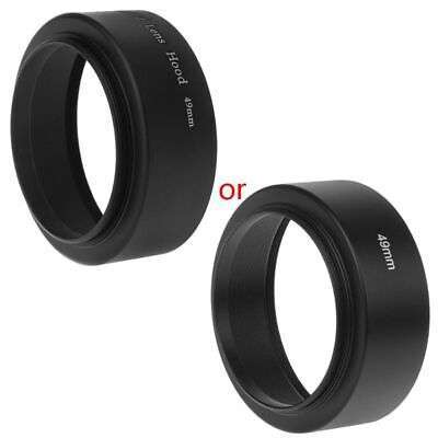 Universal 49mm Screw-In Lens Hood Mount for DSLR & SLR Cameras