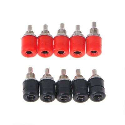 10Pcs Insulated Safety 4mm Banana Female Jack Panel Mount Sockets for Secure Electrical Connections