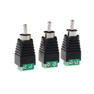 3-Piece RCA Male to AV Terminal Connector for Video AV Balun Installation