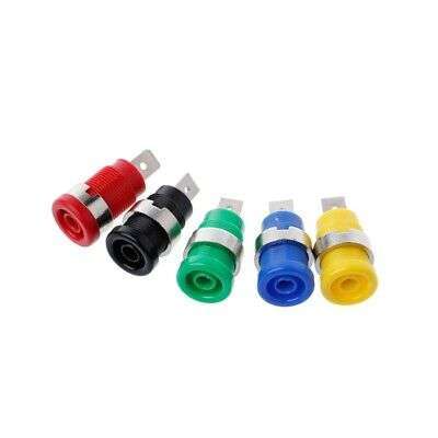 5-Pack 4mm Banana Plug Female Jacks for Speaker Wire Connection - Assorted Colors