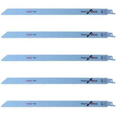 5-Pack 305mm (12") BIM Reciprocating Saw Blades for Cutting Metal & Wood