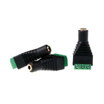 3 Pack AV Balun Connectors: 3.5mm Stereo Female to AV 3 Screw Terminal Block for Audio/Video Signal Transmission.