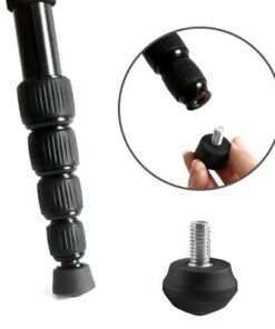 Alternative view of Heavy Duty Rubber Tripod Foot Spikes with 3/8" Thread for Enhanced Stability on Any Terrain