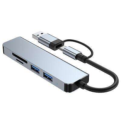 5-in-1 USB-C Hub with USB 3.0, SD & TF Card Reader for Data Transfer & Charging
