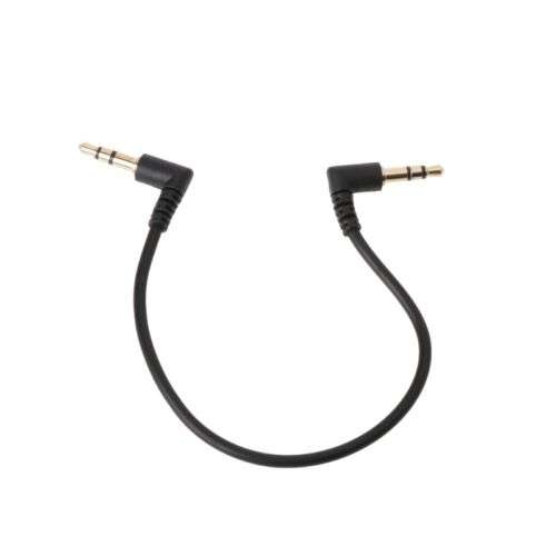 90 Degree Right Angle 3.5mm Male to Male Stereo Audio Cable for Car AUX Input