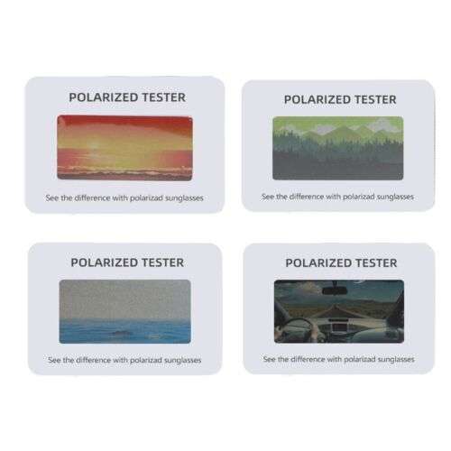 Polarized Sunglasses Test Card: Quickly Check Lens Quality for Men, Women, and Children