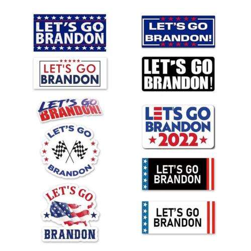 10 Pack Waterproof "Let's Go Brandon" Graffiti Stickers for Laptops, Skateboards & More