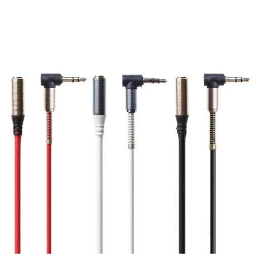Gold Plated L-Shape 3.5mm Right Angle Male to Female Stereo Headphone Adapter for Convenient Audio Connection