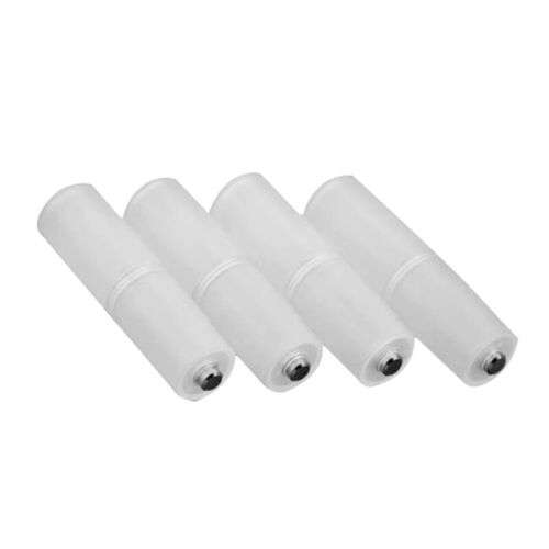 4Pcs AAA to AA Battery Converter Adapters - Durable Plastic for Easy Device Power