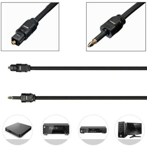 Digital Audio Converter Cable: 3.5mm to SPDIF Optical Fiber for High-Fidelity Sound Transfer