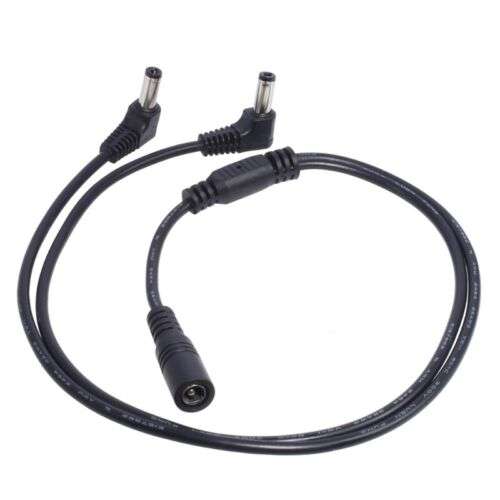 5.5x2.1mm DC Power Splitter: 1 Female to 2 Male, Convert One Power Source to Two Devices