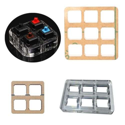 Acrylic Switch Tester Base for Mechanical Keyboard - 1cm Thickness Bracket for Easy Testing.