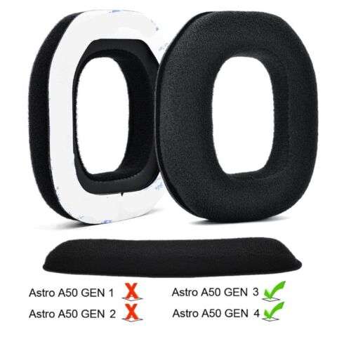 Ultra-Soft Sponge Earpads Headbeams for Astro A50 Gen 3 & 4 Headset: Enhanced Comfort & Sound Isolation