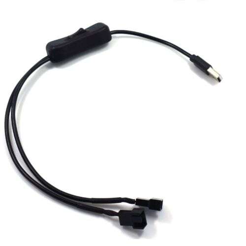 40cm USB to 3/4 Pin Fan Adapter Cable: Power Your Desk Fan with Your Computer