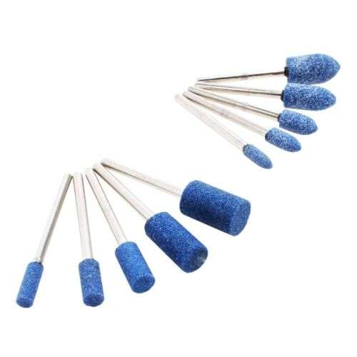 10-Piece 3mm Shank Abrasive Grinding Stones for Head Wheel Polishing, Durable and Efficient.