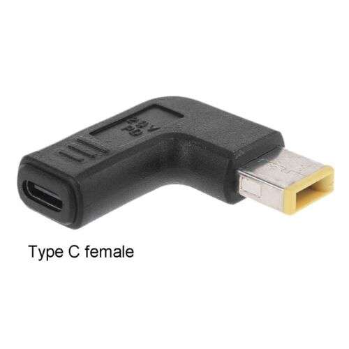 Type-C to Square Male Connector Adapter for ThinkPad Laptop Charging
