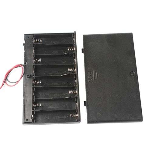 Waterproof AA Battery Organizer Box with Switch for 1/2/3/4/6/8 Slots
