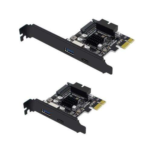 High-Speed PCI-E to USB 3.0 & Type-C Expansion Card with Front Panel Connector for Desktop PCs