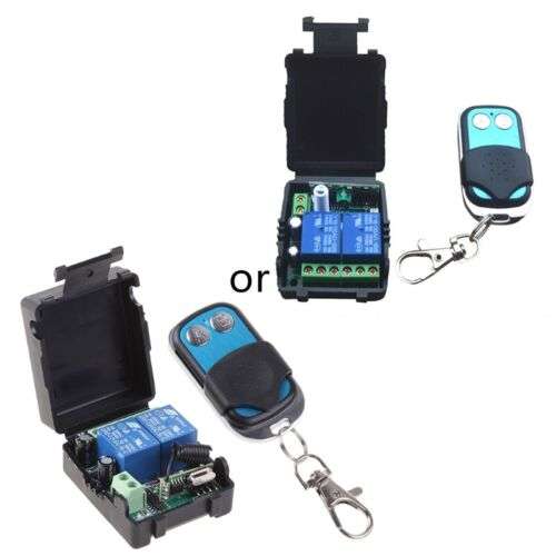 Universal Wireless Remote Control Switch 433MHz for 12V 2CH Receiver Motor Control
