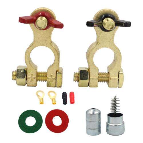 Universal Copper Battery Terminal Connectors for Car, Truck, and Marine Batteries