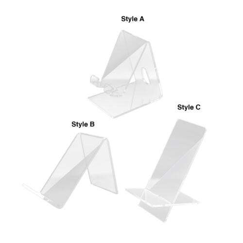 Clear Acrylic Phone Stand Display Rack: Stable & Sturdy Easel for Desk Organization