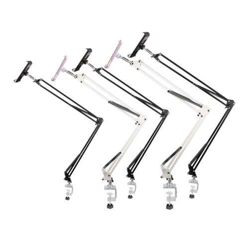 Universal Phone/Tablet Holder Mount for Hands-Free Viewing - Adjustable Long Arm Clip for Horizontal and Vertical Use