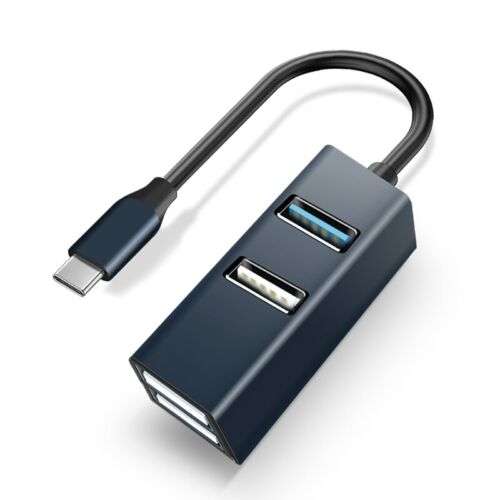 Ultra-Portable 4-Port USB Hub for Data Transfer and Charging with Aluminum Design