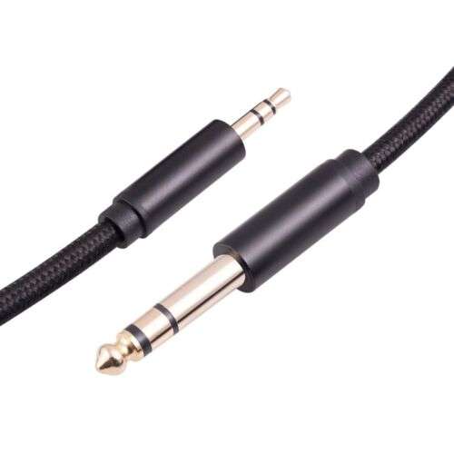 3.5mm to 6.35mm Stereo Audio Cable: 1/4" to 1/8" Headphone Adapter for Connecting Devices.