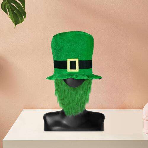St. Patrick's Day Leprechaun Hat and Beard Costume for Adults