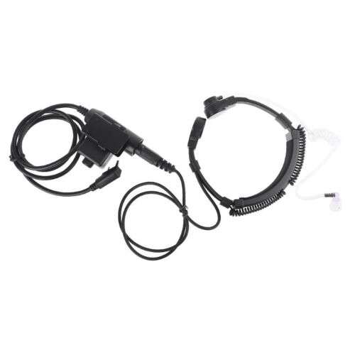 Clear Audio Communication: Telescopic Throat Vibration Mic Headset for Walkie Talkie Radio