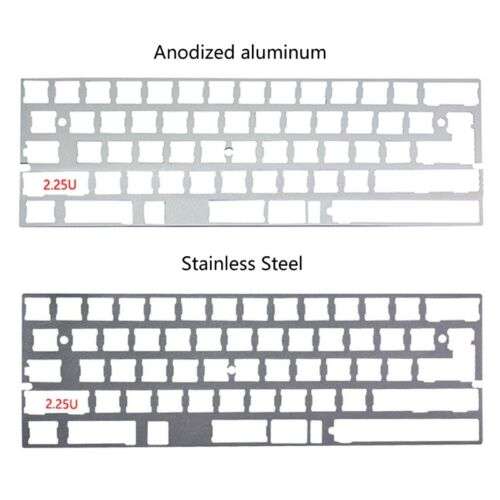 Anodized Electrophoretic PCB Mounting Plate for GH60 Mechanical Keyboards