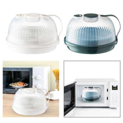 2-Tier Microwave Steamer with Lid - Healthy & Fast Food Steaming for Home